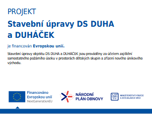 Projekt - Stavební úpravy DS Duha a Duháček